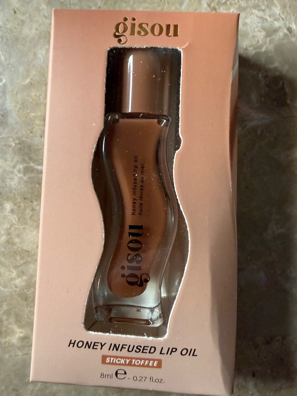 💋3-$36💋Gisou Honey Infused Lip Oil – Sticky Toffee Brown Shine